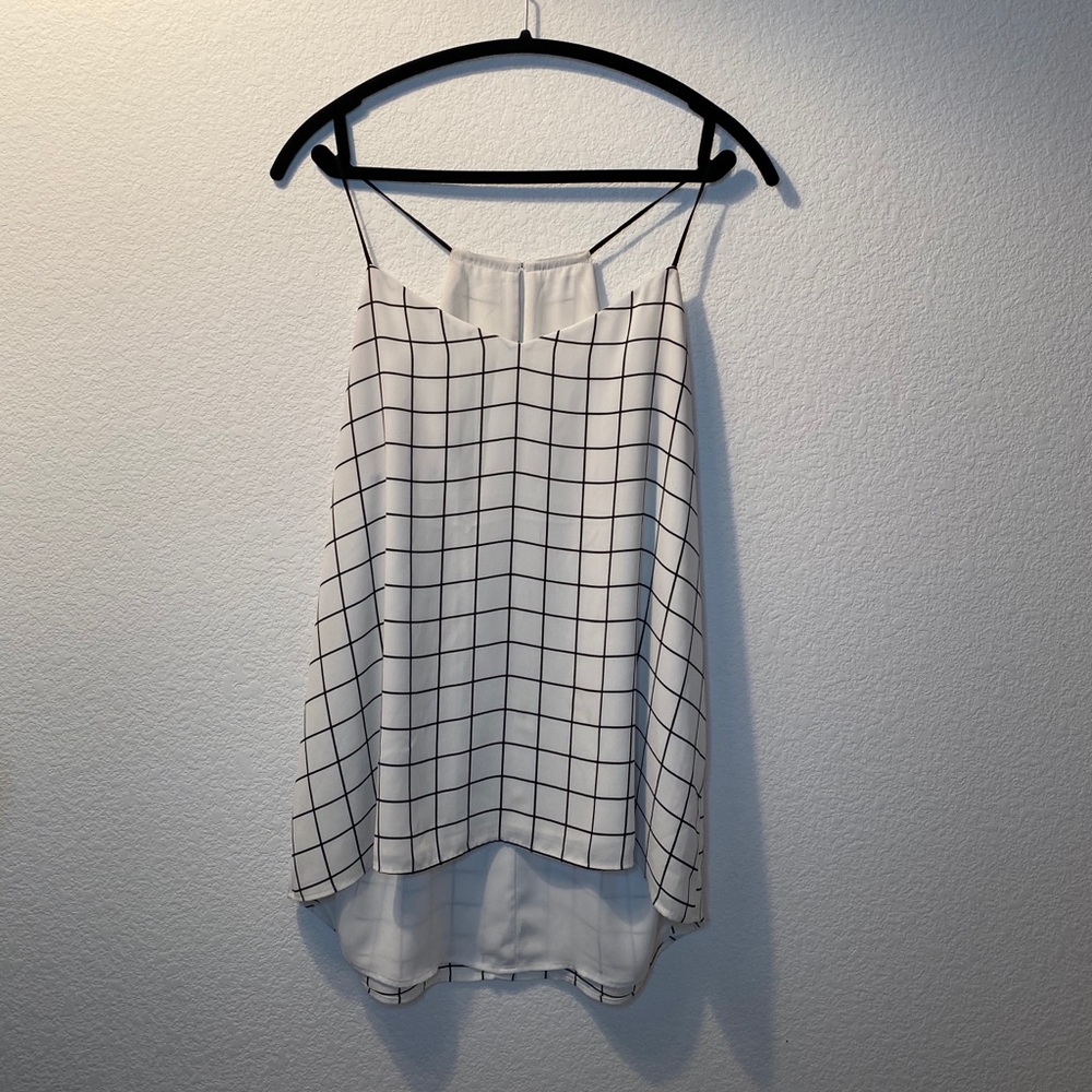 Dressy black and white tank top